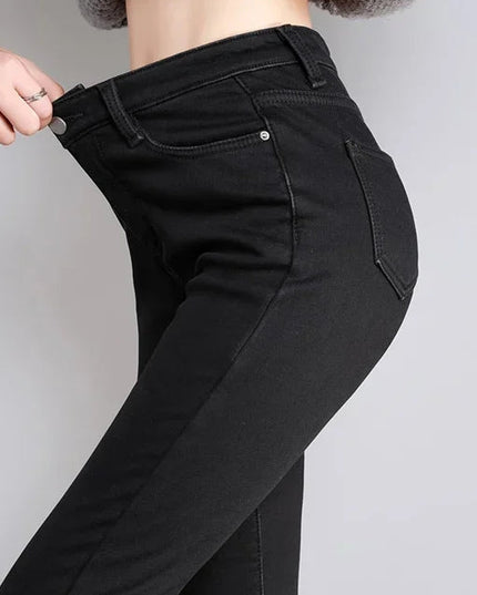 Thick Velvet Skinny  Jeans - VOLDRI