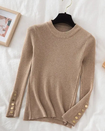 slim knit soft jumper tops - VOLDRI