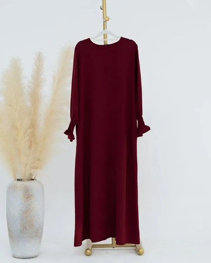 Solid Modest Inner Abaya  Dress