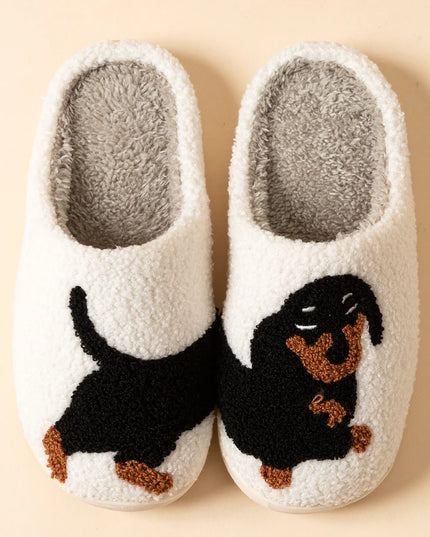 Cartoon Dachshund  Cotton Shoes