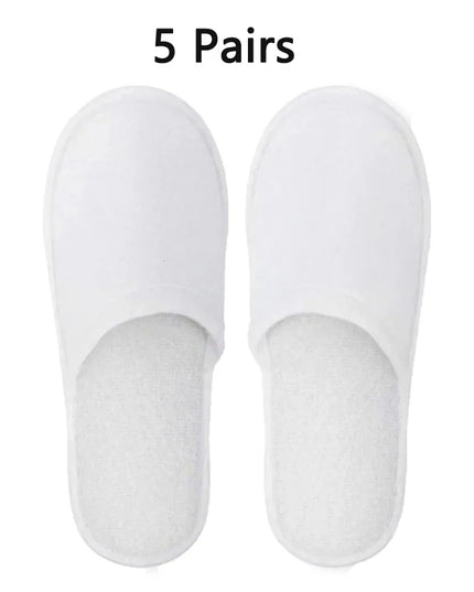 Plush Closed-toe Disposable Slippers