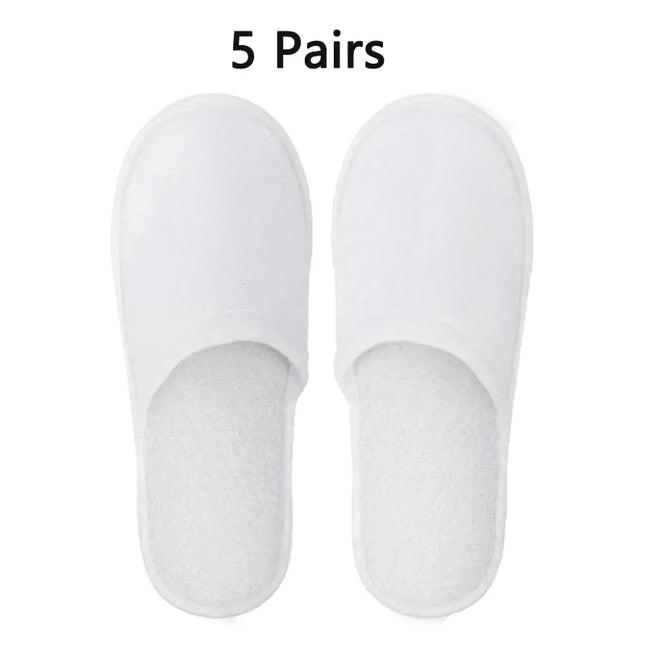 Plush Closed-toe Disposable Slippers