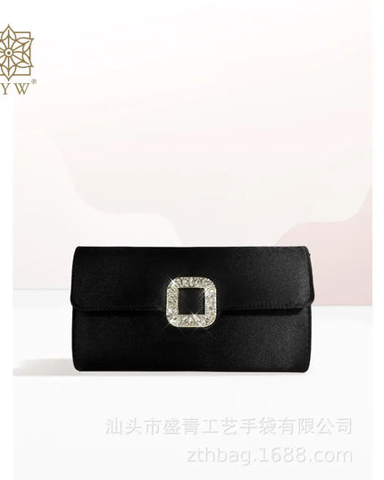 Satin Envelope Clutch Handbag - VOLDRI