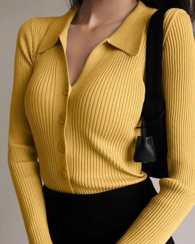 Sexy POLO Neck Sweater - VOLDRI