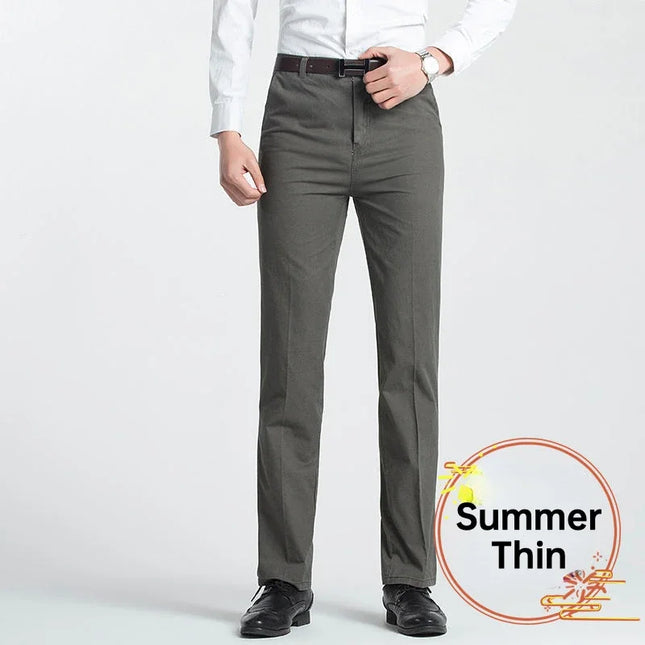 Voldri Men's Classic Casual Cargo Pants - 100% Cotton High Waist -   | Stylish & Elegant Fashion by Voldri
