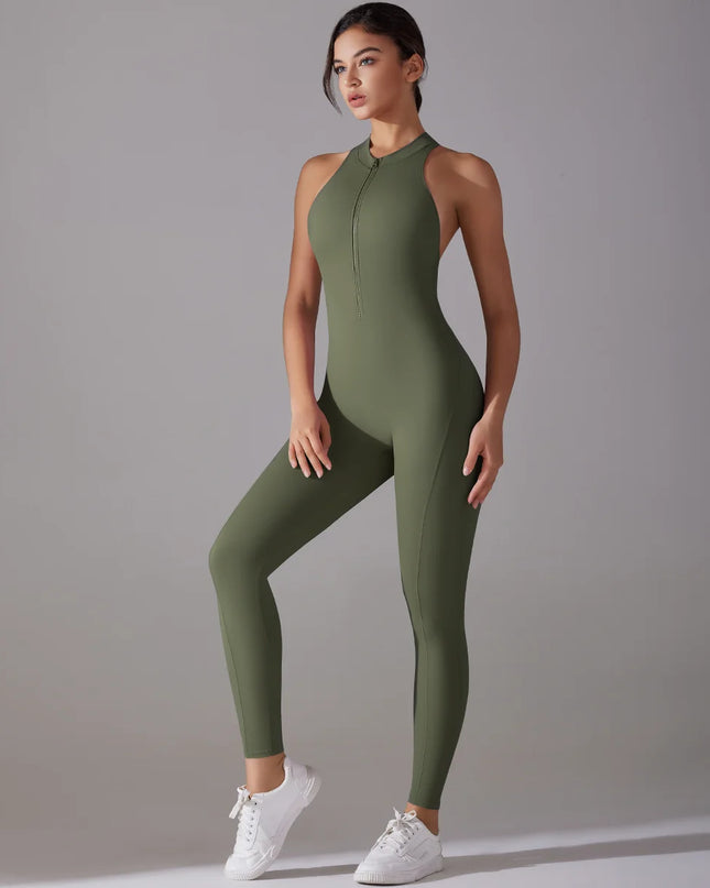 Hollow Scrunch Sporty Jumpsuit