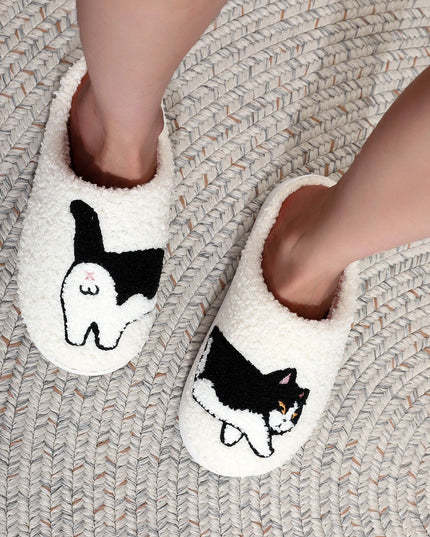 Pet Pattern Embroidery stuffed Slippers