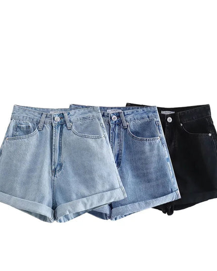 Vintage Casual Denim  Shorts - VOLDRI