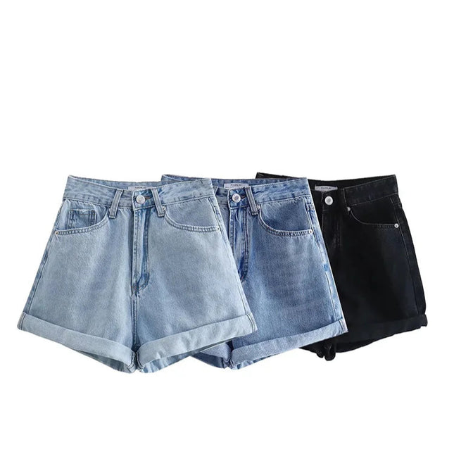 Vintage Casual Denim  Shorts - VOLDRI