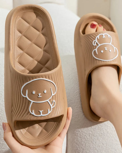 Cartoon Puppy Lithe Slippers