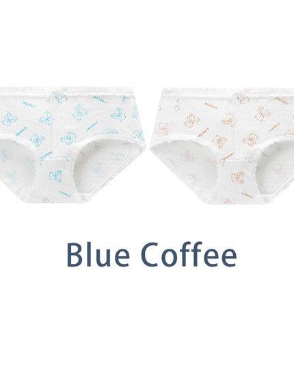 2PCS Bow Mid Waist Underpants Underwear - VOLDRI