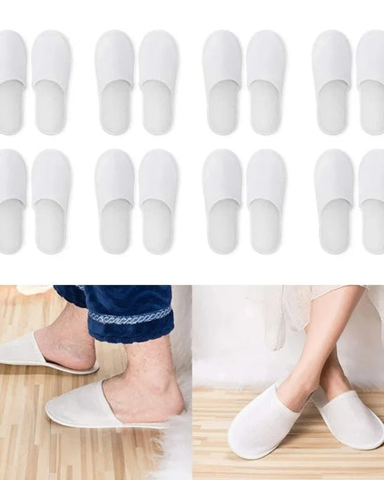 Plush Closed-toe Disposable Slippers