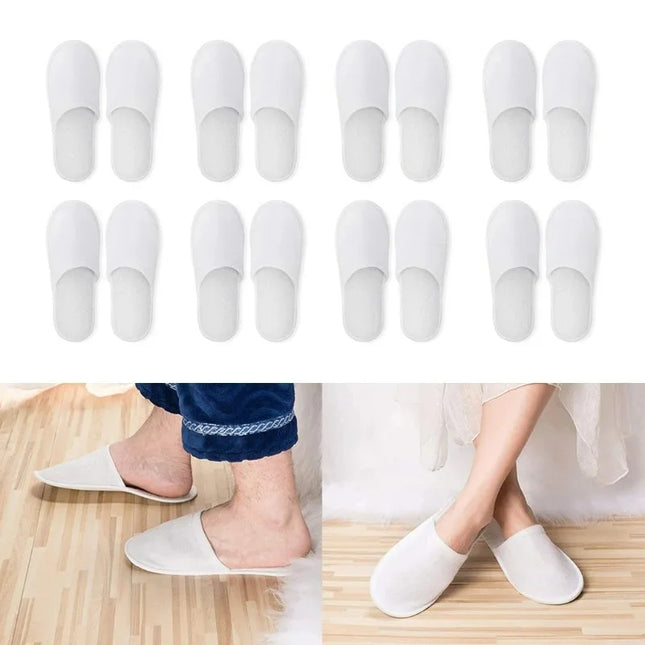 Plush Closed-toe Disposable Slippers