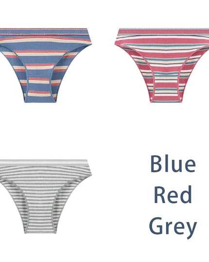 3PCS/Set  Striped Panties Underwear - VOLDRI