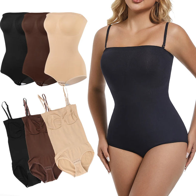 Strapless Shapewear Bodysuit - VOLDRI