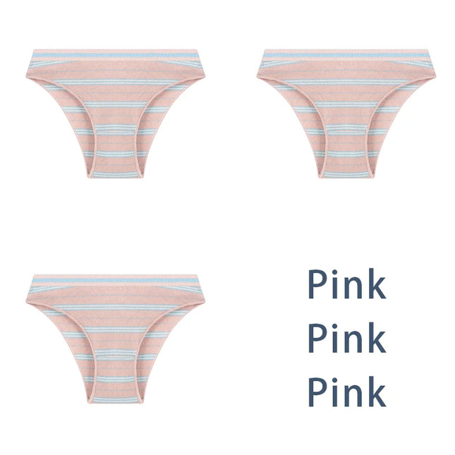 3PCS/Set  Striped Panties Underwear - VOLDRI