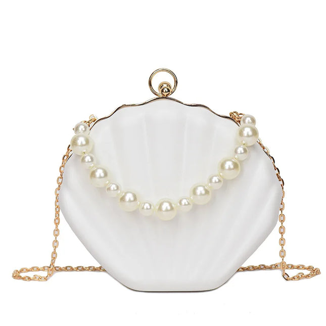 Acrylic Shell Shaped Evening Clutch - VOLDRI