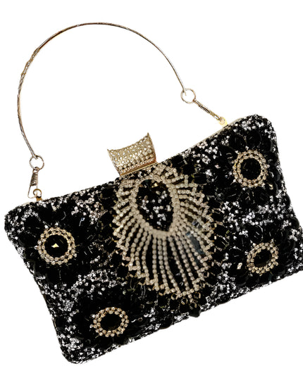 Black Clutch Handbag - VOLDRI