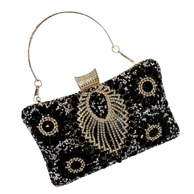 Black Clutch Handbag - VOLDRI