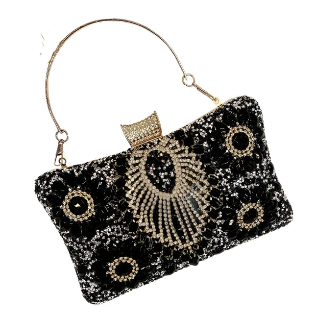 Black Clutch Handbag - VOLDRI