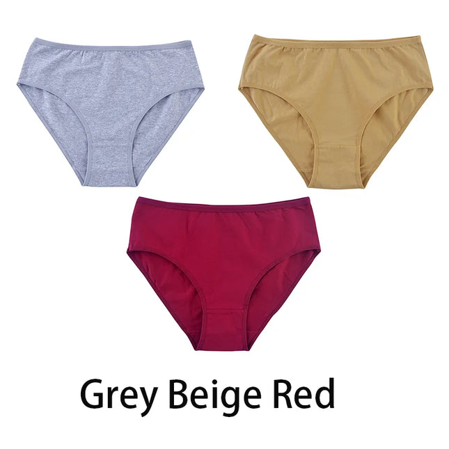 3PCS/Set Solid Color Briefs Underpants - VOLDRI