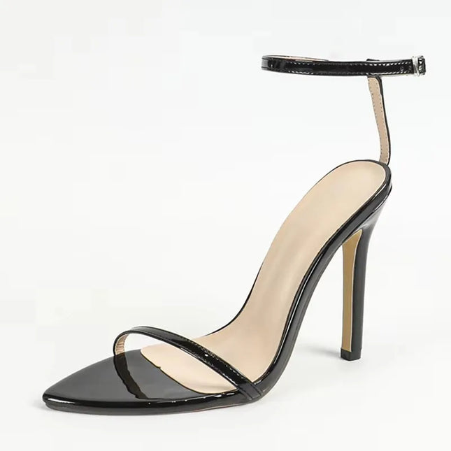 Double Buckle Strap High Heels - VOLDRI