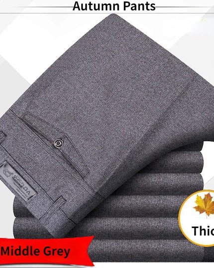 Voldri Men's Classic High Waist Business Suit Pants - Spring Summer Style -   | Stylish & Elegant Fashion by Voldri