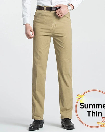 Voldri Men's Classic Casual Cargo Pants - 100% Cotton High Waist -   | Stylish & Elegant Fashion by Voldri