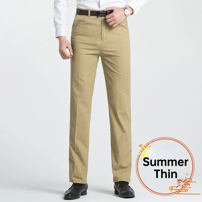 Voldri Men's Classic Casual Cargo Pants - 100% Cotton High Waist -   | Stylish & Elegant Fashion by Voldri