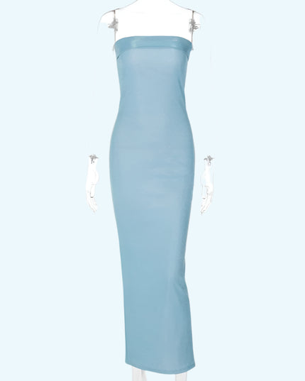 Bodycon Strapless Long Dress - VOLDRI