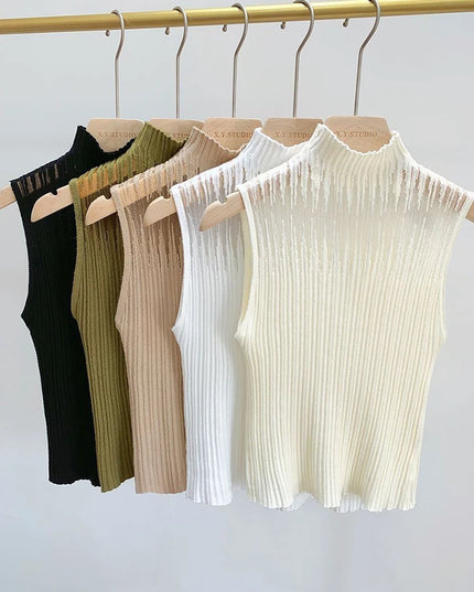 Mesh Knitted Tops - VOLDRI