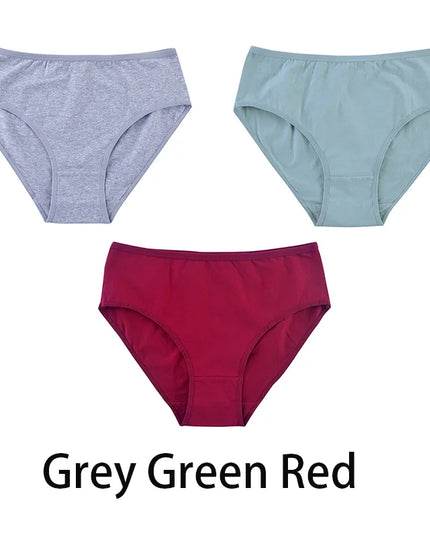 3PCS/Set Solid Color Briefs Underpants - VOLDRI