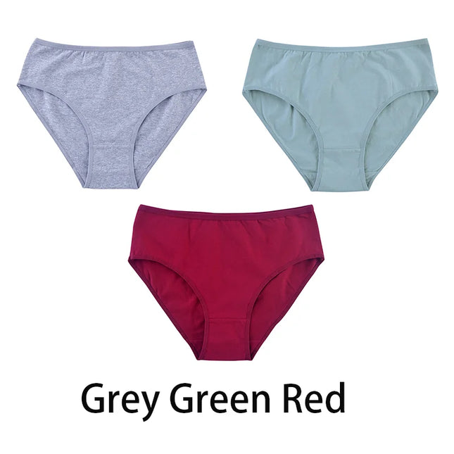 3PCS/Set Solid Color Briefs Underpants - VOLDRI