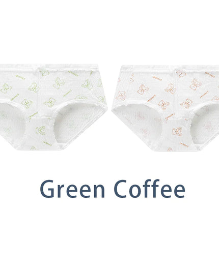 2PCS Bow Mid Waist Underpants Underwear - VOLDRI