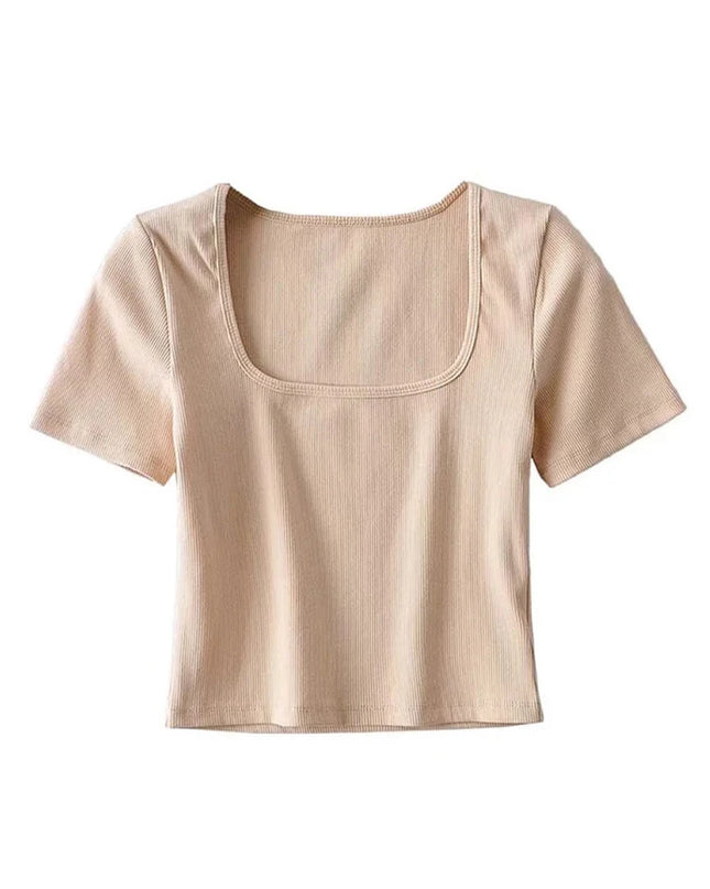 Square Neck  Crop T-shirt