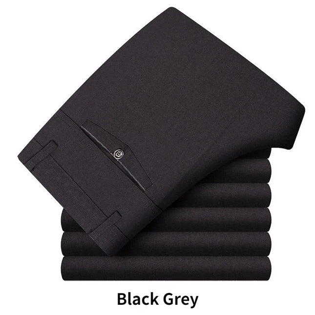 Men's Summer Thin Business Suit Pants Winter Autumn Thick Classic Fashion Casual Stretch Trousers Male Brand Clothes KOACUS -   | Stylish & Elegant Fashion by Voldri