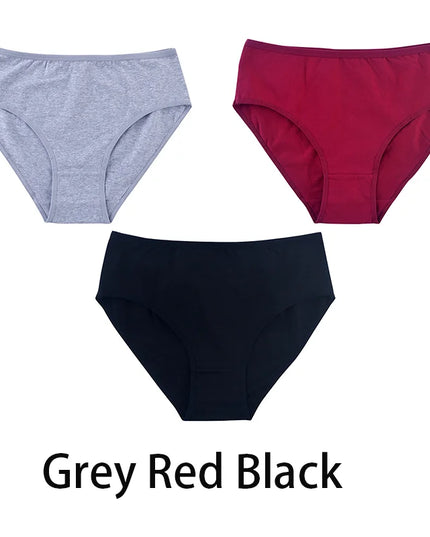 3PCS/Set Solid Color Briefs Underpants - VOLDRI