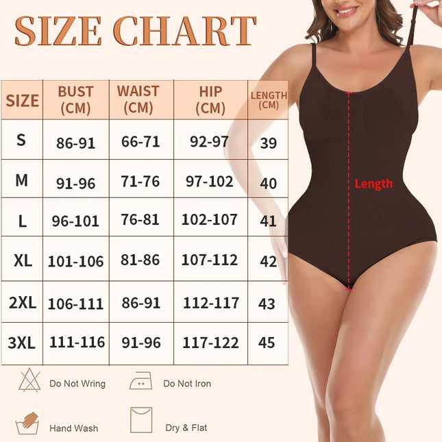 Sleeveless V-Neck Bodysuit Shapewear - VOLDRI