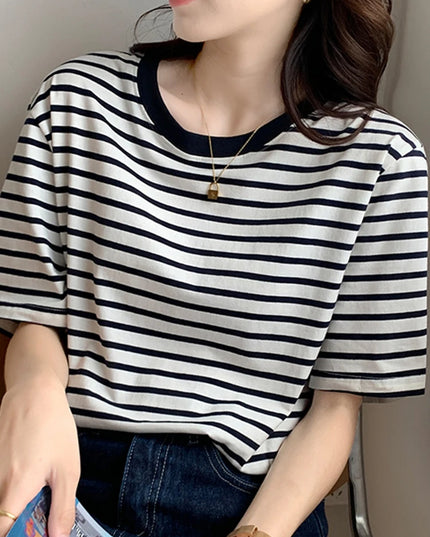 Casual Striped Tshirt - VOLDRI