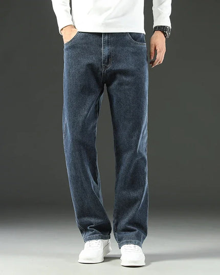 Voldri Men's Loose Straight Jeans - Comfortable, Business Casual Style
