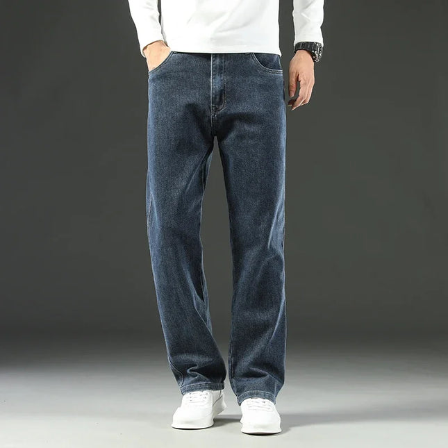 Voldri Men's Loose Straight Jeans - Comfortable, Business Casual Style -   | Stylish & Elegant Fashion by Voldri