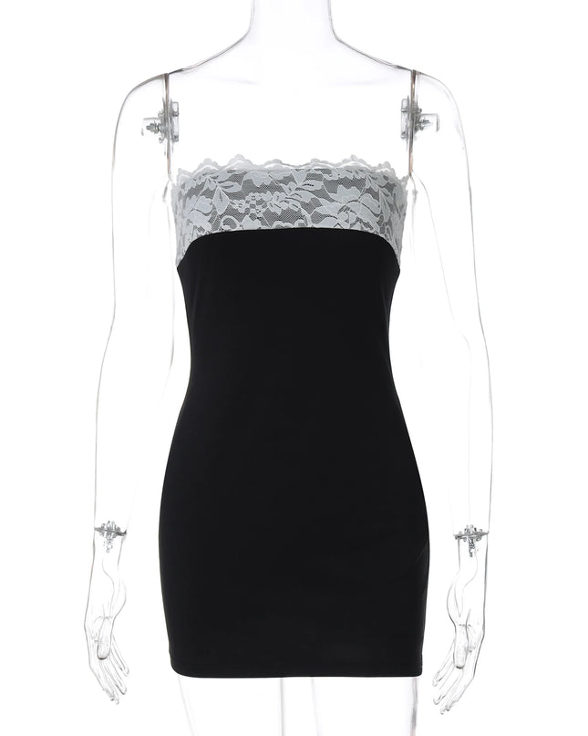 Lace Bodycon Mini Dress - VOLDRI