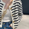 Striped Knitted Cardigan - VOLDRI