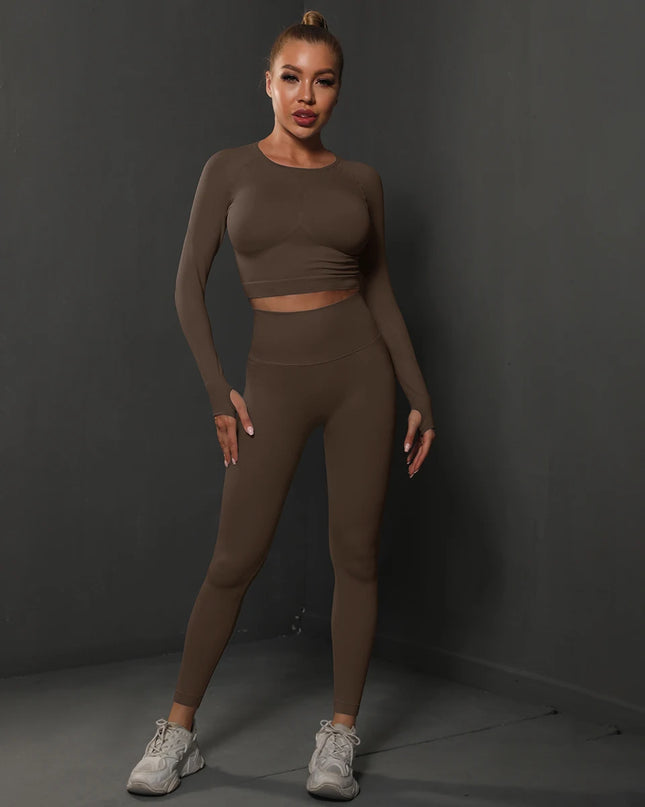 2Pcs   Butt Pants + Shirts Tracksuits Set