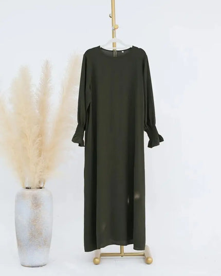 Solid Modest Inner Abaya  Dress