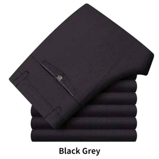 Men's Summer Thin Business Suit Pants Winter Autumn Thick Classic Fashion Casual Stretch Trousers Male Brand Clothes KOACUS -   | Stylish & Elegant Fashion by Voldri