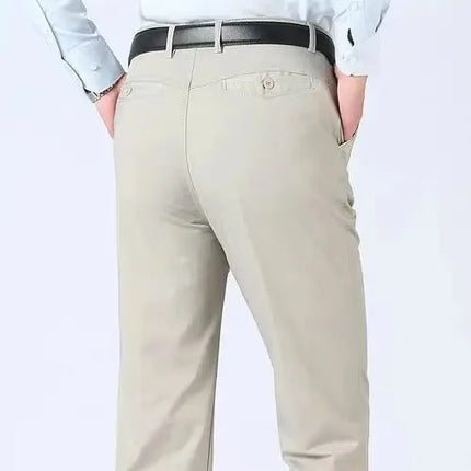 Voldri Men's Cotton Stretch Trousers - Classic Casual Business Pants -   | Stylish & Elegant Fashion by Voldri