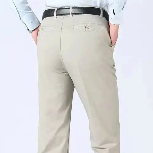 Voldri Men's Cotton Stretch Trousers - Classic Casual Business Pants -   | Stylish & Elegant Fashion by Voldri