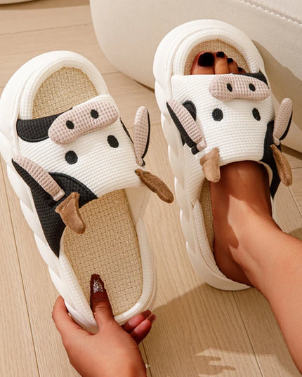 Cartoon Unisex Linen Slippers