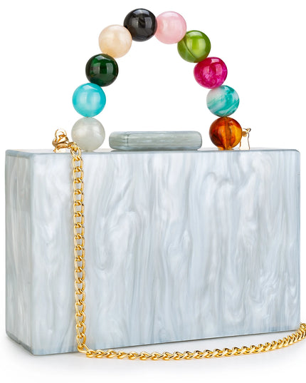 Marble PVC Evening Bag - VOLDRI